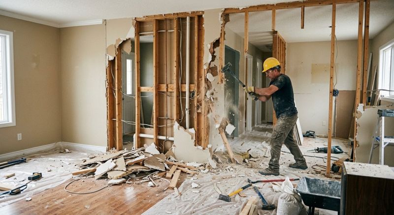 Kitchen Wall Demolition in Frederick, MD